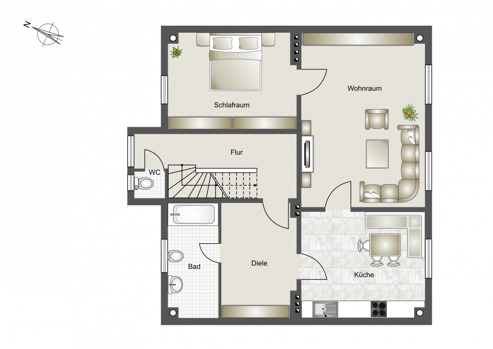 Grundriss 1 OG