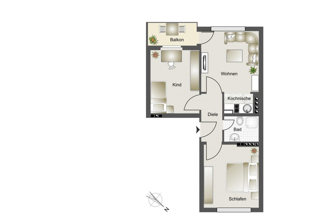 Grundriss Wohnung