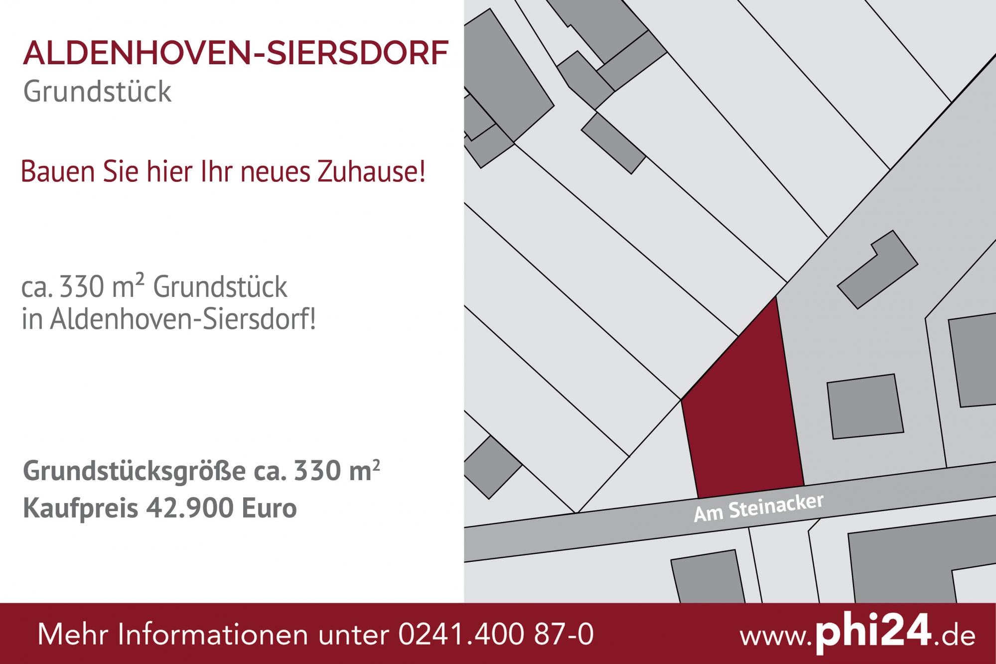 Grundstück (Wohnbebauung) Aldenhoven referenzen Phi: Flurkarte Steinacker neu Immobilienmakler Aldenhoven Grundstück (Wohnbebauung) referenzen mit Immobilienbewertung