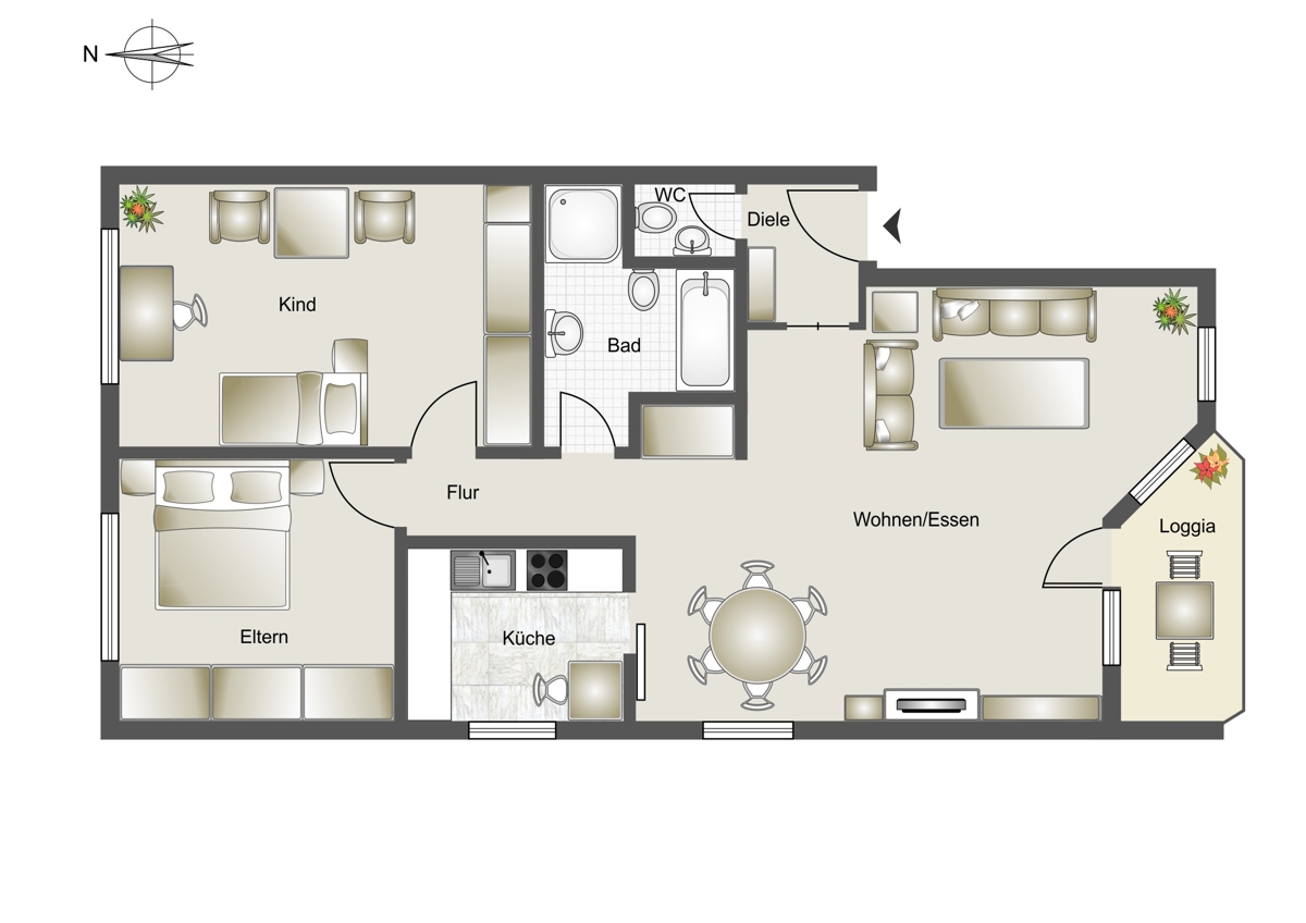 Immobilienmakler Bergheim Erdgeschosswohnung referenzen mit Immobilienbewertung