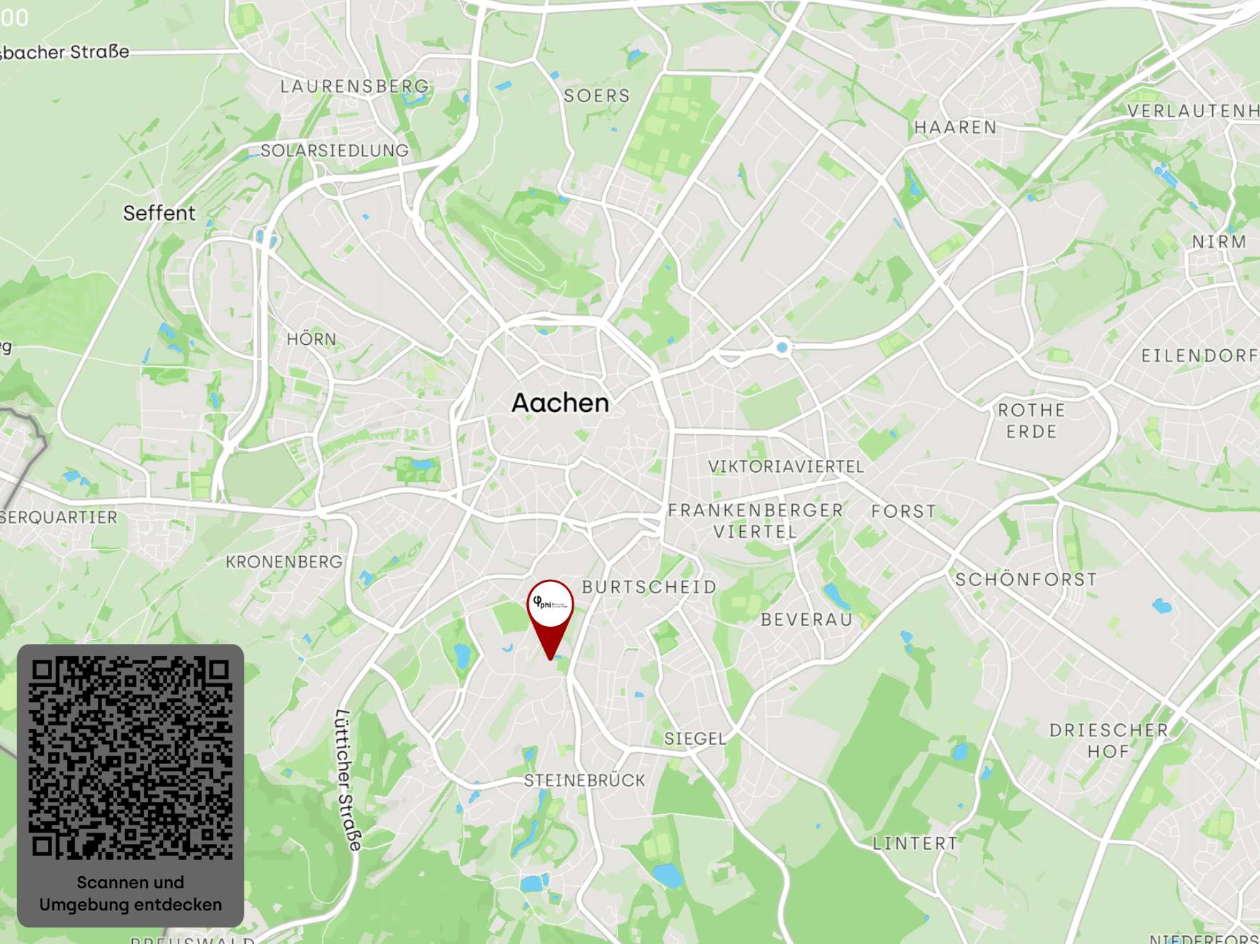 Etagenwohnung Aachen kaufen Phi: Lageplan Immobilienmakler Aachen Etagenwohnung kaufen mit Immobilienbewertung