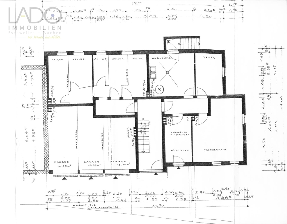Mehrfamilienhaus Stolberg kaufen Phi: Grundriss Kellergeschoss Immobilienmakler Stolberg Mehrfamilienhaus kaufen mit Immobilienbewertung