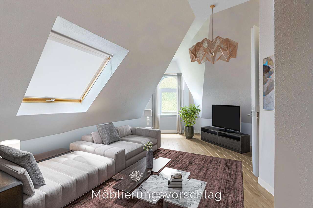 DG-Wohnung Aachen kaufen Phi: Möblierungsvorschlag-02-DS578 Immobilienmakler Aachen DG-Wohnung kaufen mit Immobilienbewertung