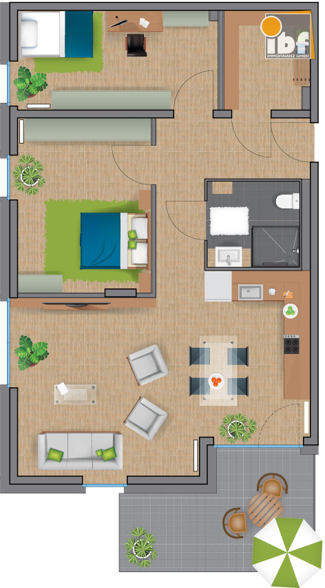 Etagenwohnung Alsdorf / Ofden mieten Phi: Grundriss WE 28 Haus 2.3 Alsdorf am Weiher Immobilienmakler Alsdorf / Ofden Etagenwohnung mieten mit Immobilienbewertung