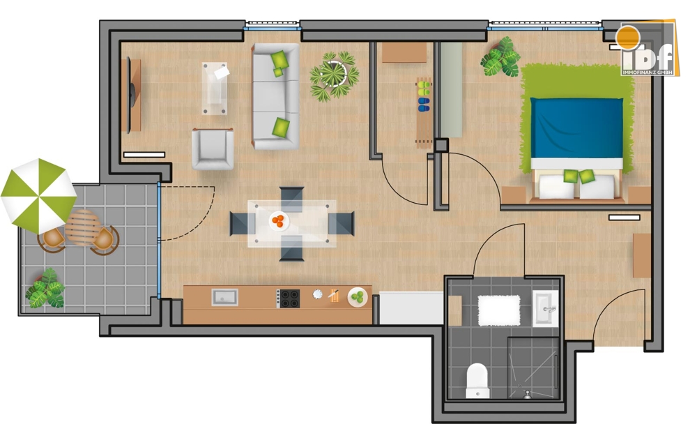 Etagenwohnung Alsdorf / Ofden mieten Phi: Grundriss WE 6 Haus 2.1 Alsdorf am Weiher Immobilienmakler Alsdorf / Ofden Etagenwohnung mieten mit Immobilienbewertung