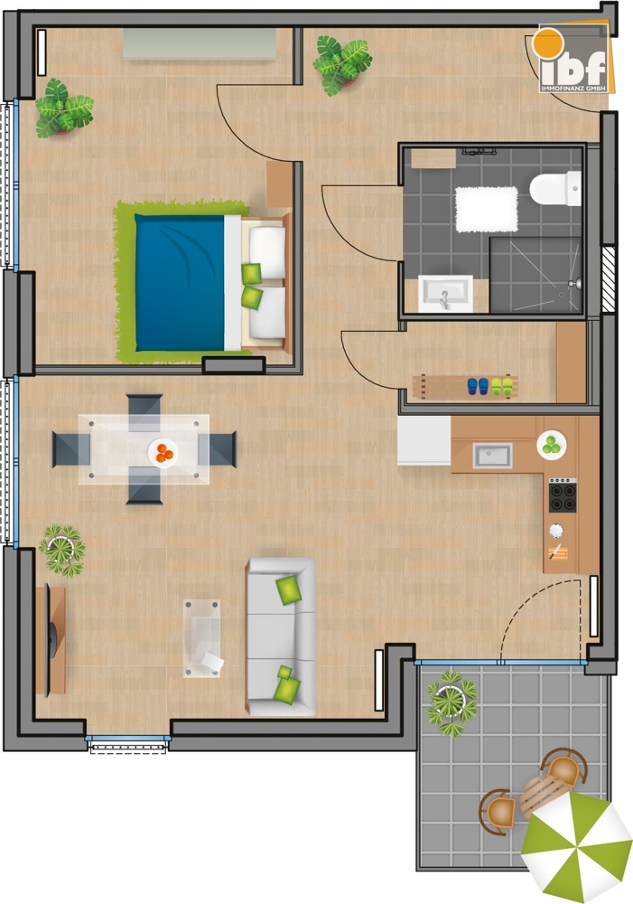 Etagenwohnung Alsdorf / Ofden mieten Phi: Grundriss WE 31 Haus 2.3 Alsdorf am Weiher Immobilienmakler Alsdorf / Ofden Etagenwohnung mieten mit Immobilienbewertung