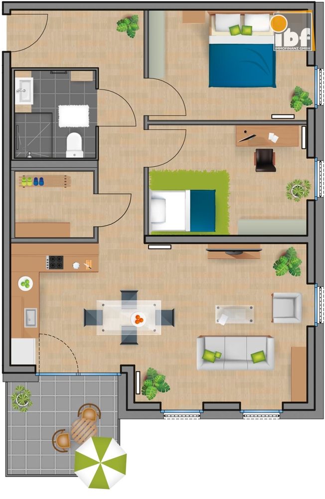Etagenwohnung Alsdorf / Ofden mieten Phi: Grundriss WE 21 Haus 3.2 Alsdorf am Weiher Immobilienmakler Alsdorf / Ofden Etagenwohnung mieten mit Immobilienbewertung