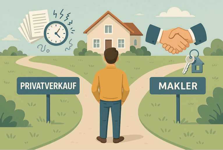 Immobilie verkaufen: Privat oder Makler