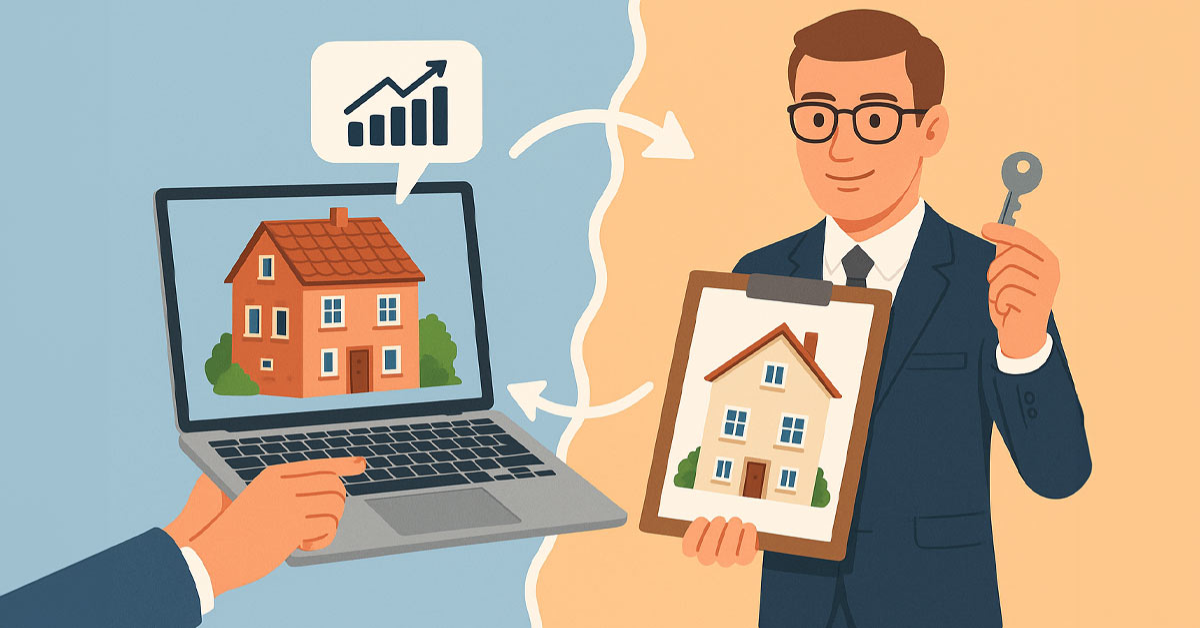 Immobilienmakler Immobilie mit Immobilienbewertung