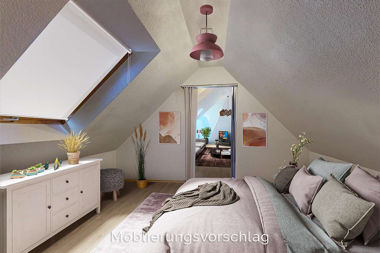 DG-Wohnung Aachen kaufen Phi: Möblierungsvorschlag-03-DS578 Immobilienmakler Aachen DG-Wohnung kaufen mit Immobilienbewertung