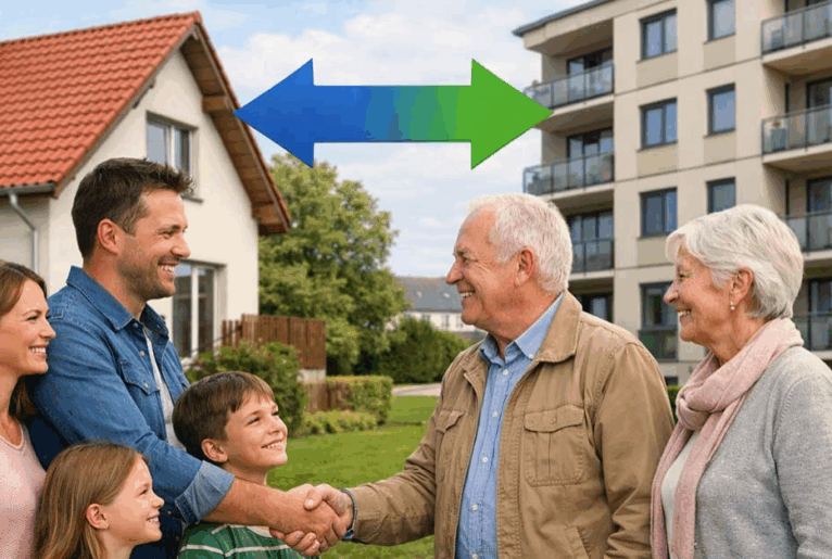Immobilientausch zwischen zwei Häusern als Alternative zum Immobilienverkauf