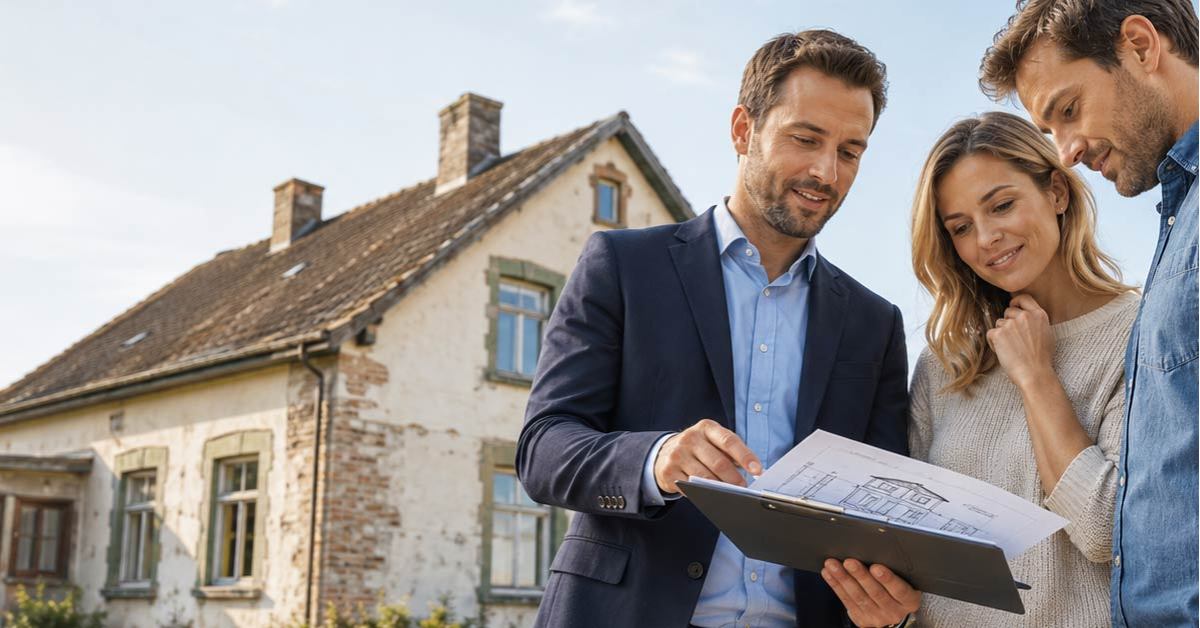 Immobilienmakler Immobilie mit Immobilienbewertung