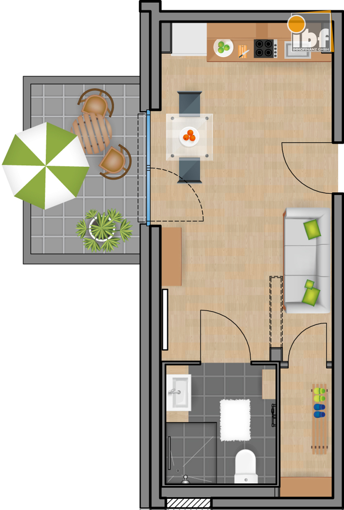 Etagenwohnung Alsdorf / Ofden mieten Phi: Grundriss WE 16 Haus 3.2 Alsdorf am Weiher Immobilienmakler Alsdorf / Ofden Etagenwohnung mieten mit Immobilienbewertung