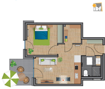 Etagenwohnung Alsdorf / Ofden mieten Phi: Grundriss WE 6 Haus 1.1 Alsdorf am Weiher Immobilienmakler Alsdorf / Ofden Etagenwohnung mieten mit Immobilienbewertung