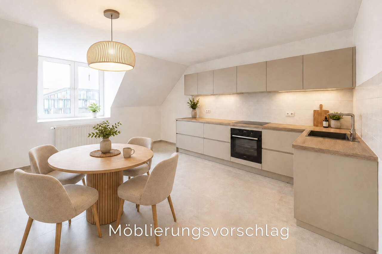 Maisonette-Wohnung Aachen kaufen Phi: Visualisierung_Küche Immobilienmakler Aachen Maisonette-Wohnung kaufen mit Immobilienbewertung