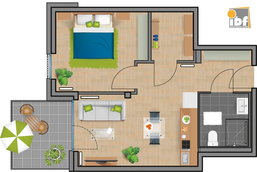Etagenwohnung Alsdorf / Ofden kaufen Phi: Grundriss WE 5 Haus 2.1 Alsdorf am Weiher Immobilienmakler Alsdorf / Ofden Etagenwohnung kaufen mit Immobilienbewertung