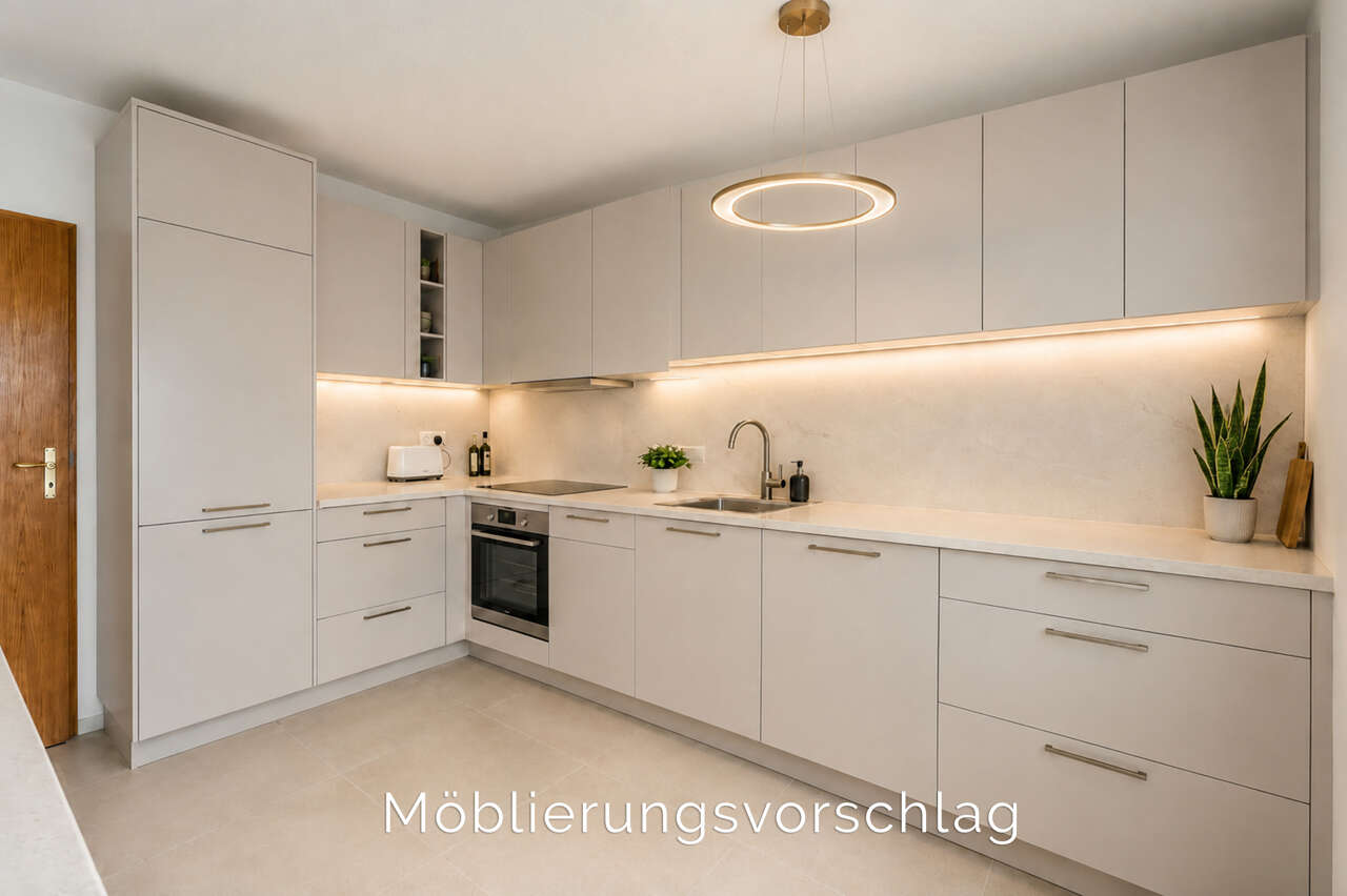 Reihenmittelhaus Stolberg kaufen Phi: Visualisierung_Küche Immobilienmakler Stolberg Reihenmittelhaus kaufen mit Immobilienbewertung
