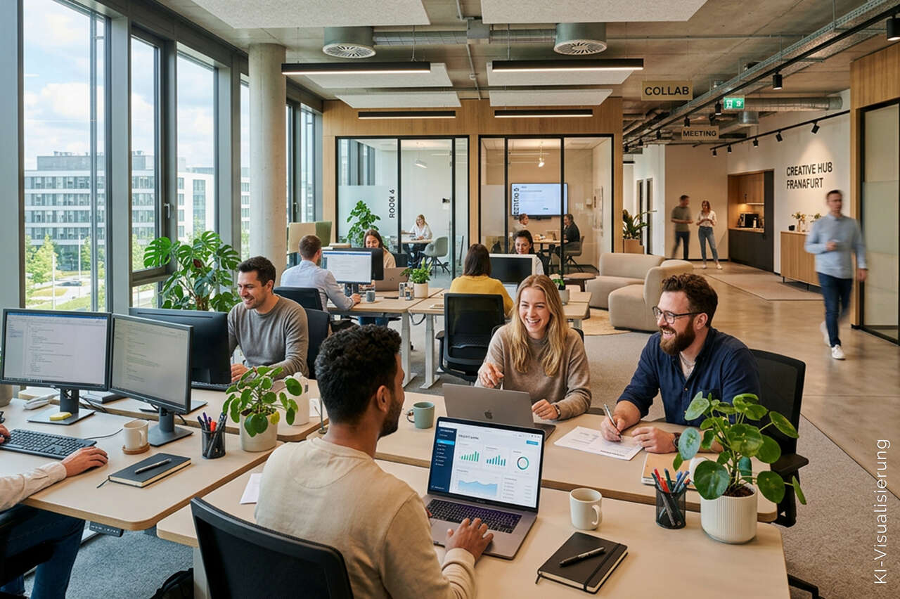 Bürohaus Aachen mieten Phi: Visualisierung_Büro Immobilienmakler Aachen Bürohaus mieten mit Immobilienbewertung