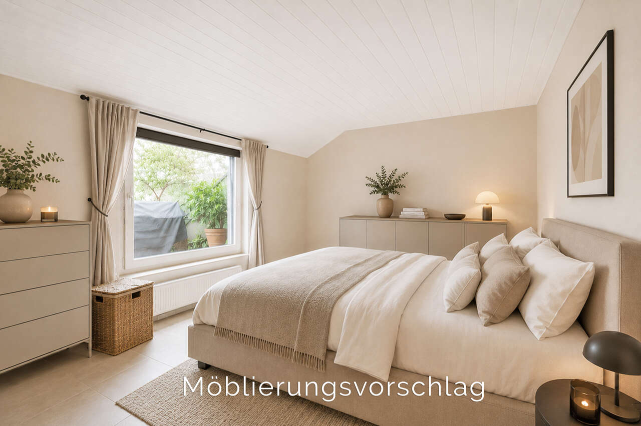 Etagenwohnung Aachen kaufen Phi: Visualisierung_Schlafzimmer Immobilienmakler Aachen Etagenwohnung kaufen mit Immobilienbewertung