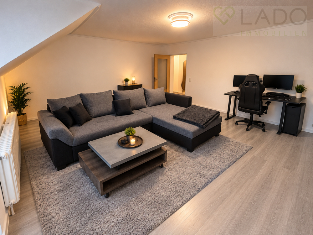 DG-Wohnung Eschweiler / Nothberg mieten Phi: Wohnzimmer (2) Immobilienmakler Eschweiler / Nothberg DG-Wohnung mieten mit Immobilienbewertung